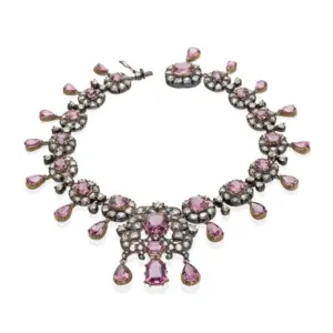 Early 20th century spinel and diamond necklace