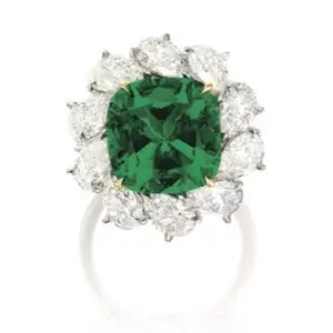 Emerald and diamond ring by Bulgari