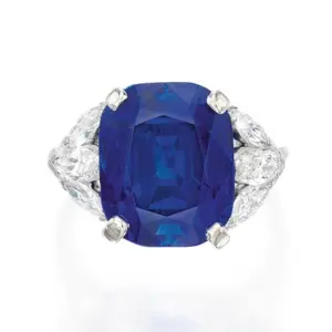 Kashmir sapphire ring auction