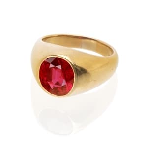 Unheated Burmese ruby ring