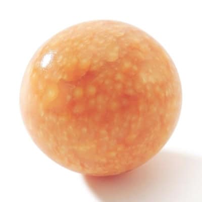 Loose round melo pearl (75.55 ct, 21.10– 22.38 mm, natural, no indications of artificial colour modification), sold at Sotheby’s Geneva in May 2024 for ca. US$ 160,000. Photo: SSEF.